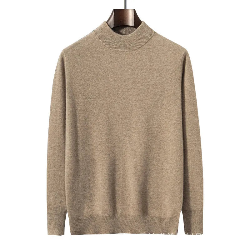 Loose fit knitwear sweater half turtleneck long sleeve pullover solid colour women's casual inner wear