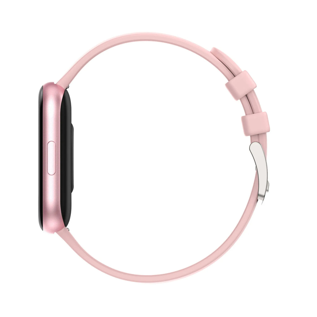 Full-touch heart rate monitoring smart bracelet with alloy case and silicone wristband in black