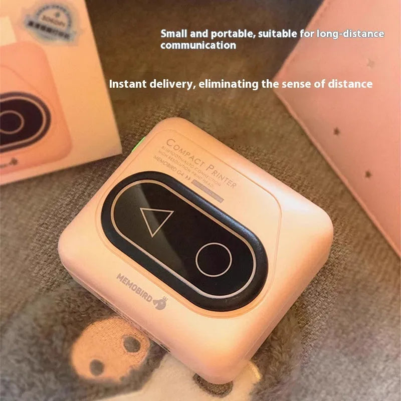 Portable avocado green Bluetooth thermal mini printer for mobile phone photo and text printing