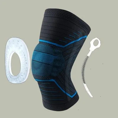 Knee patella protector brace with silicone spring cushion for basketball sports