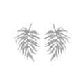 Women's leaves simple earrings in gold or silver geometric zinc alloy affordable luxury style