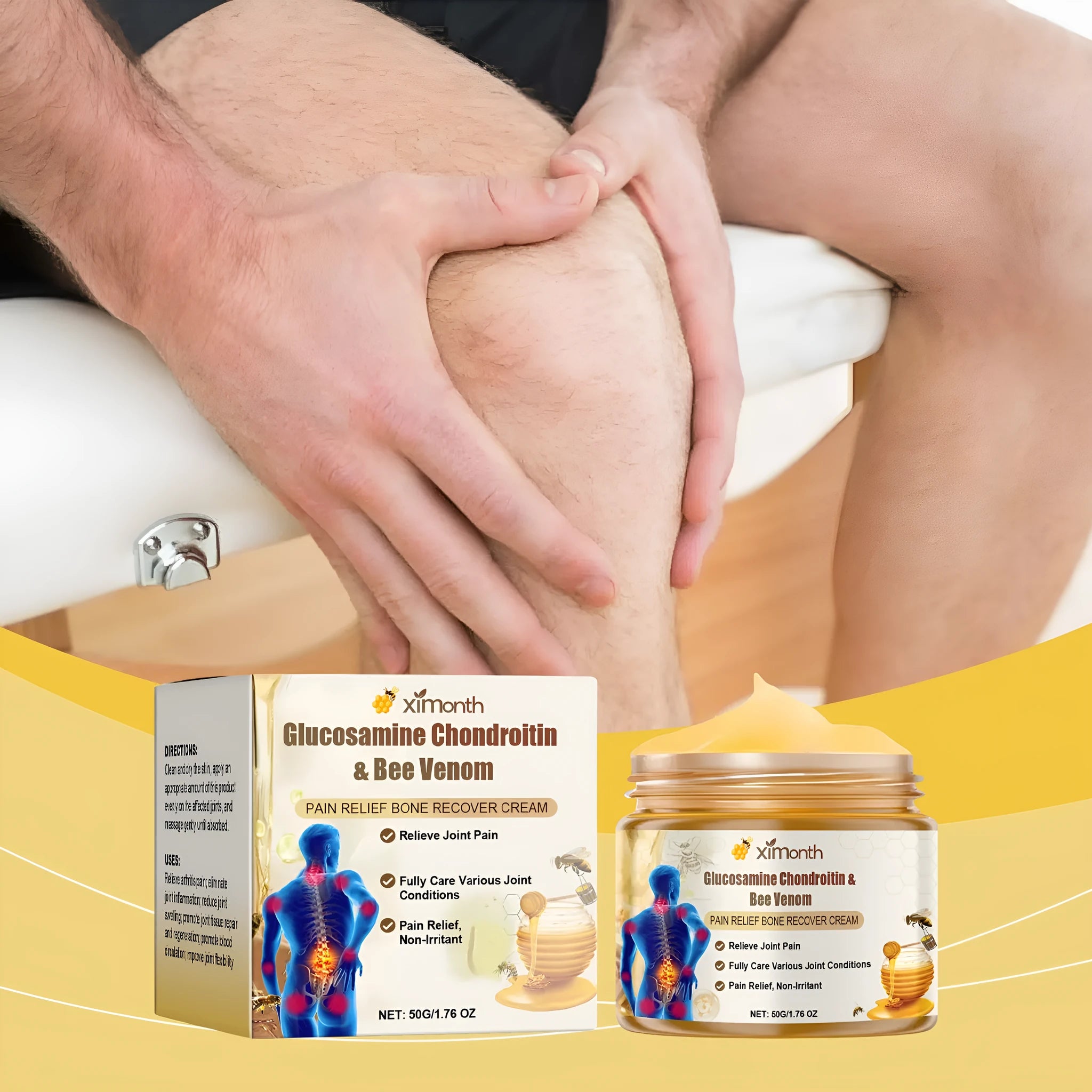 50g tube of Relieve Frost joint and neck cream with bee venom and chondroitin ingredients