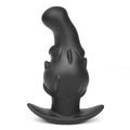Purple, gold, and black silicone masturbator adult toy with size options S through XL