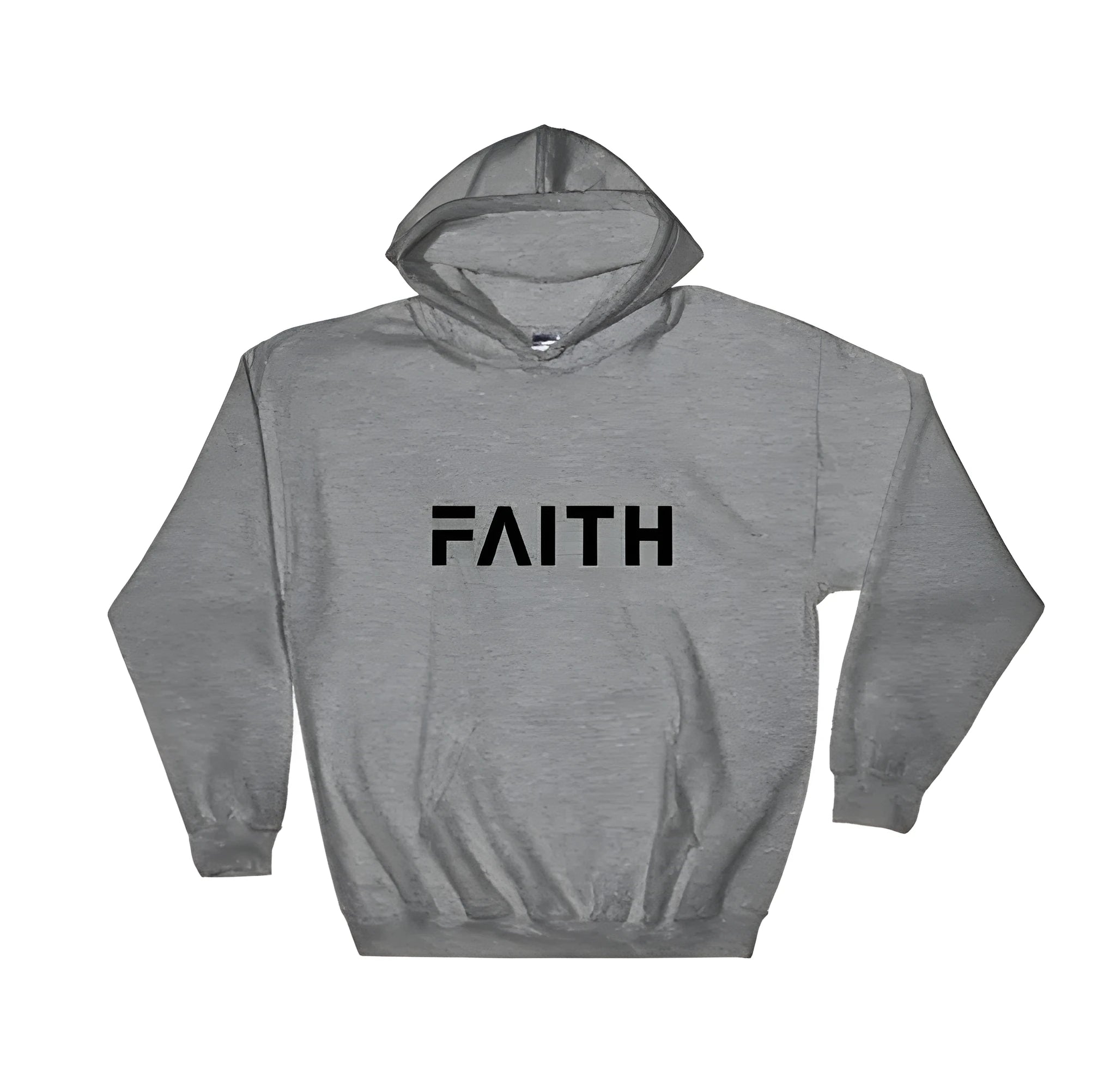 Faith Letter Print Women Hoodie cotton blend crew neck pullover in five colours