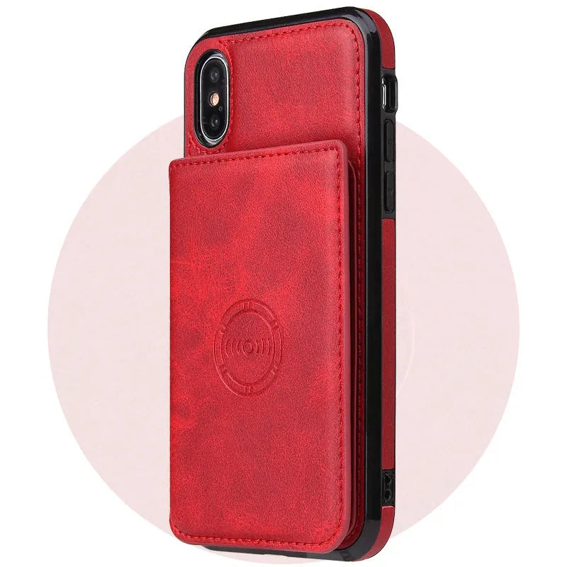 Imitation leather card wallet phone case for iPhone 11 in a choice of colours.