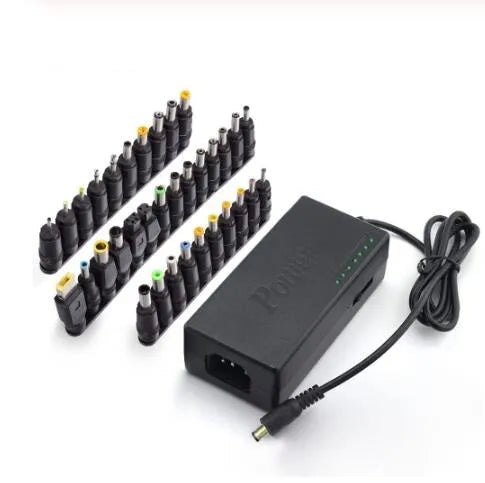 96W universal adjustable power adapter with voltage selector and 34 connector tips