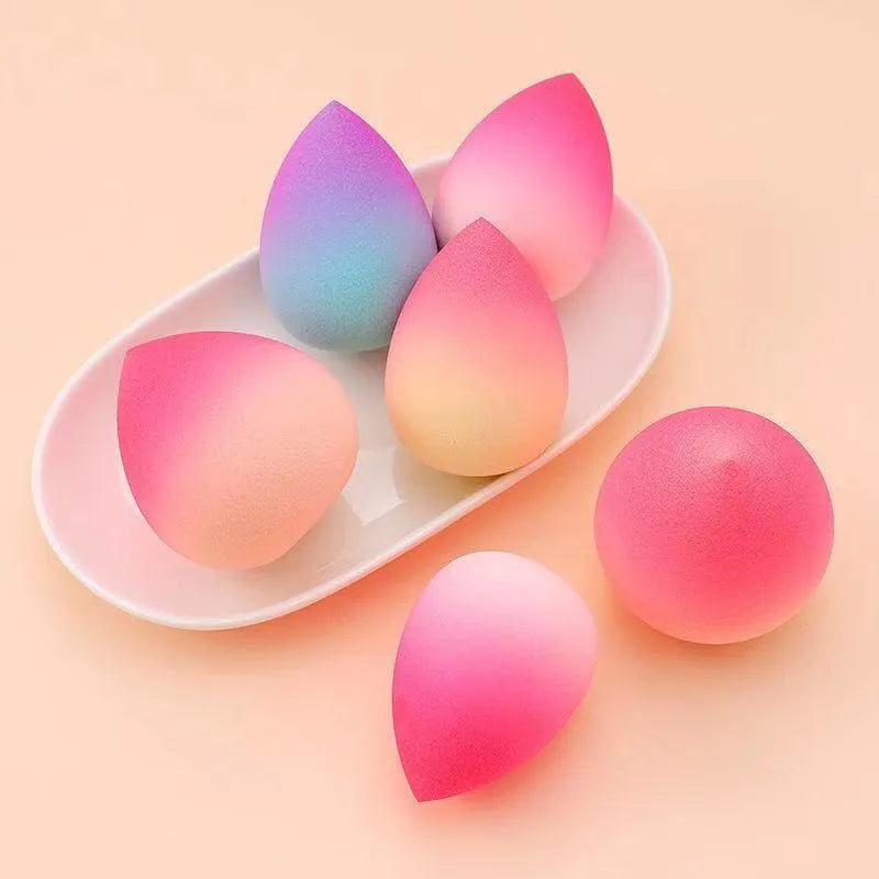 Peach Makeup Egg hydrophilic non-latex super soft air cushion sponge in gradient powder with drying rack