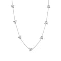 925 silver butterfly hollow pendant necklace for women in electroplated platinum colour finish