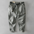 Men's solid colour loose-fit casual Japanese overalls with an elasticated waistband