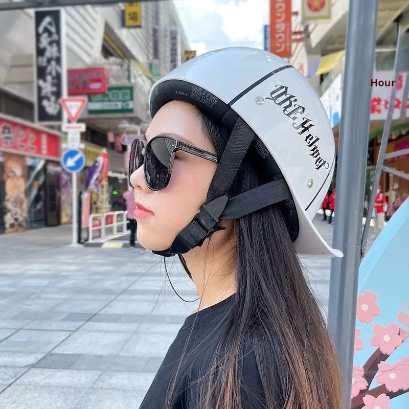 Retro ABS motor helmet in Beauty Missile colour for electric car riding, universal size