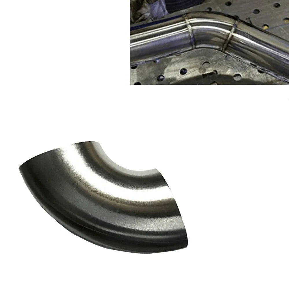 304 stainless steel exhaust elbow 63mm diameter silver car modified pipe