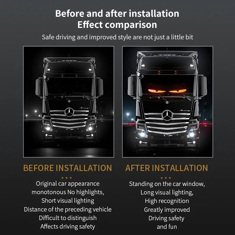 LED flexible car interior light strip, 12-24V, PC, Devil's Eye 1.2M-2M or one drag two 16.6x60-80CM