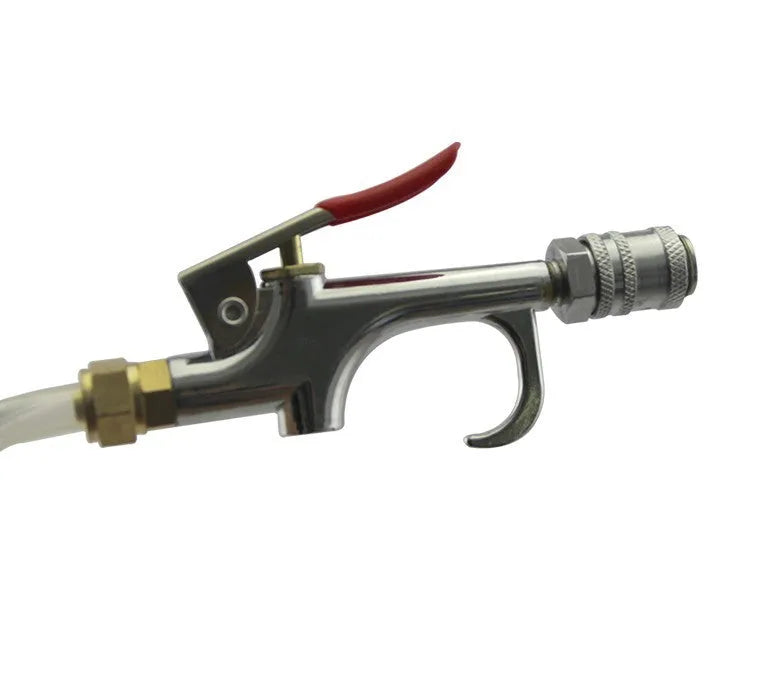 Pneumatic automatic transmission oil changer unit with oil filler tank.