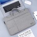 15.6-inch waterproof Oxford cloth laptop bag in dark grey with sewing line detailing