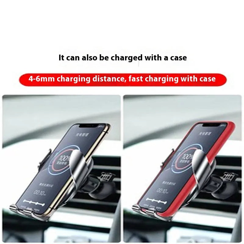Silver portable plastic car phone holder with electric clamping for universal mobile phones