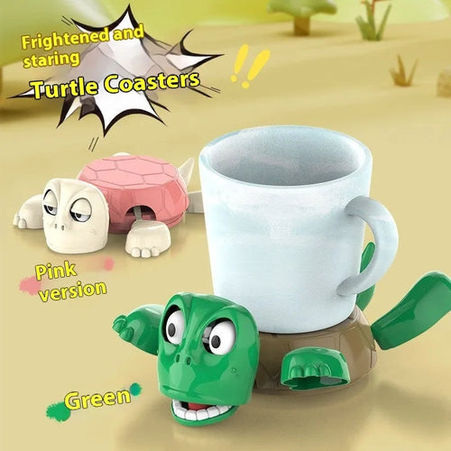ABS plastic turtle coaster in light green dark green wheat starch or yellow colours