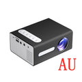 T300 mini LED projector, 1080P, 320x240 resolution, 16-100 inch screen, HDMI AV USB ports, 0.26 kg