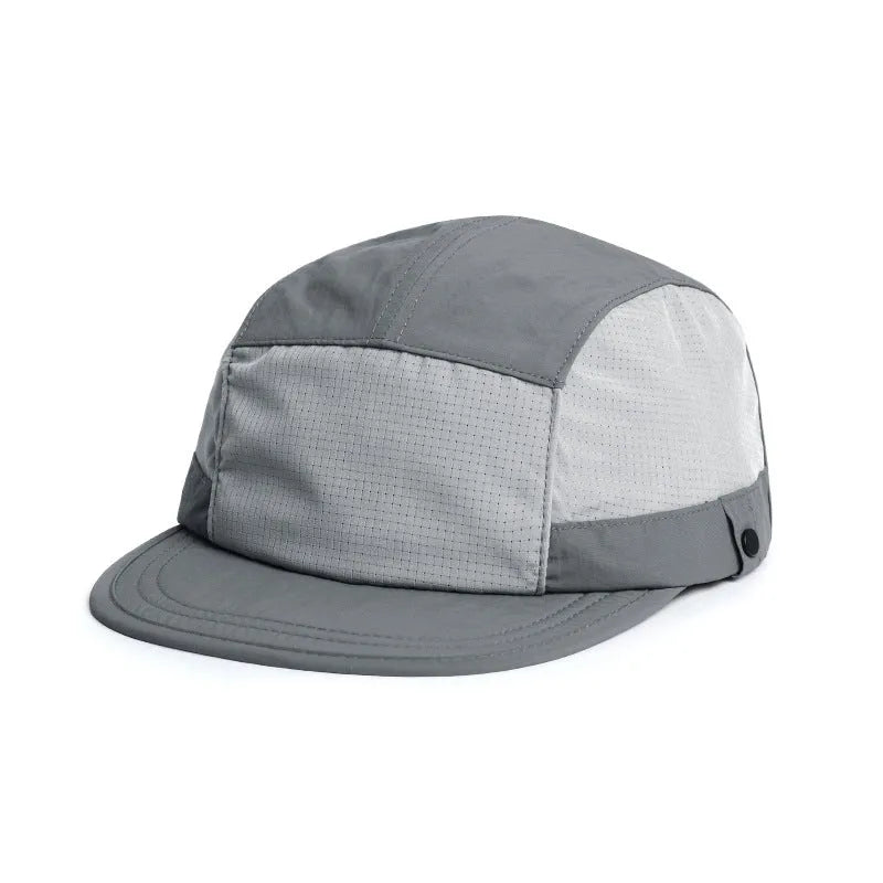 Breathable dome crown summer sun hat in army green with a soft front tongue cap for sun protection.