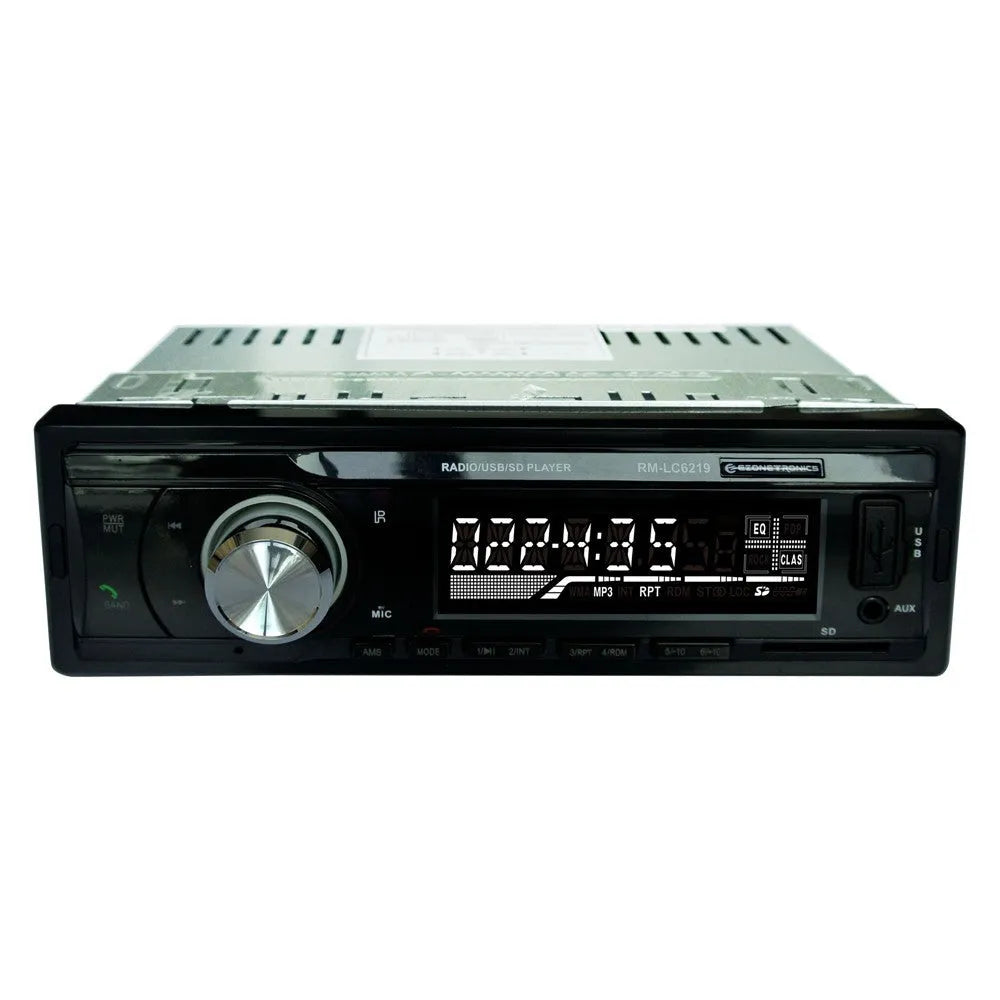 Car Bluetooth FM MP3 stereo receiver with USB and SD card slots on front panel