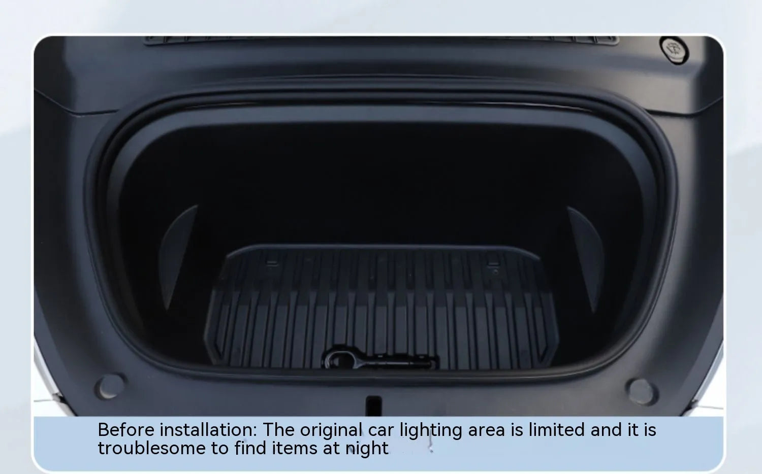 Tesla Model 3 Model Y front backup box ambient light kit with silicone light bar in three colour options