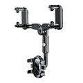 Car rear view mirror bracket phone holder with snap-on installation for 4-7 inch mobile phones