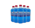 Blue concentrated car windshield washer fluid bottle with freeze protection and oil-removing formula, 1L or 1.8L size