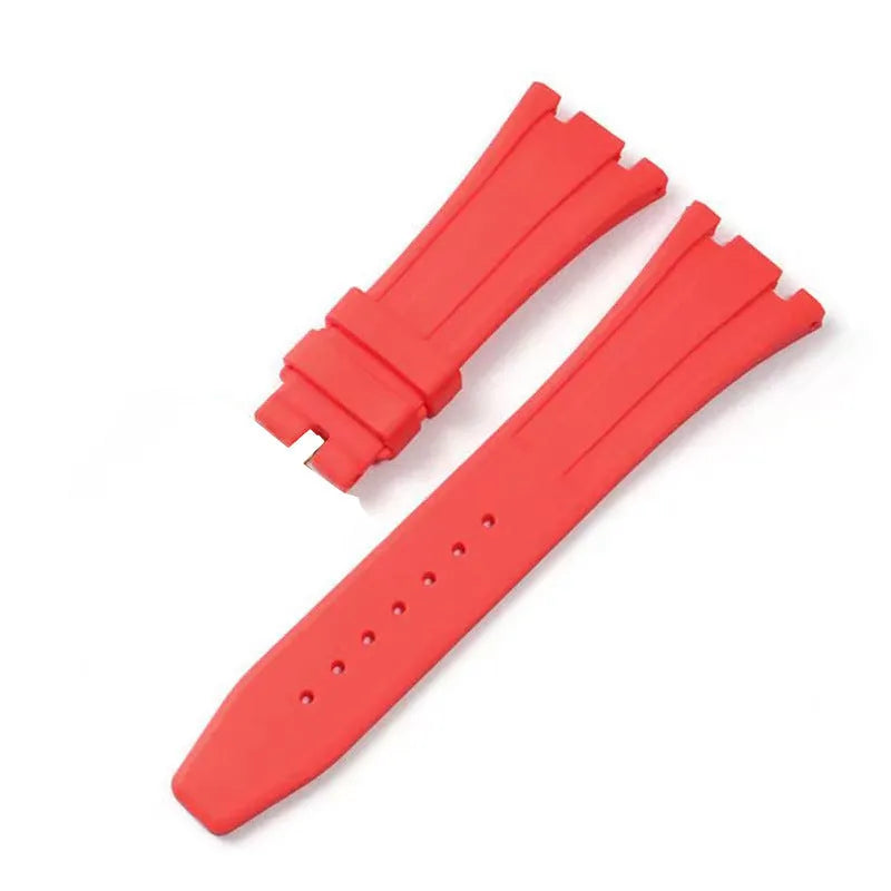 27mm silicone watch strap in black for AP Royal Oak Offshore 15703 series, no buckle