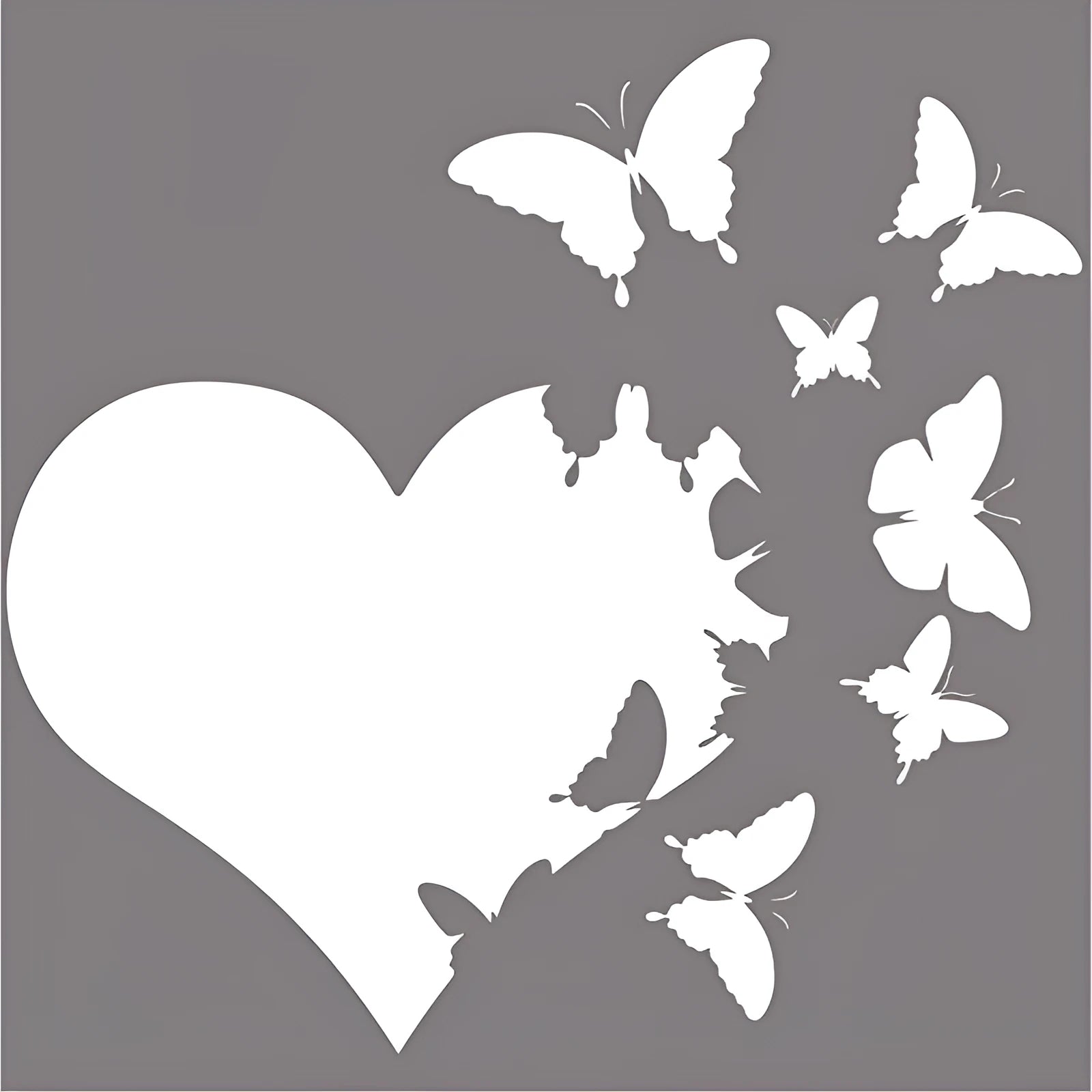 Butterfly car decoration sticker in six colours with 15cm square plastic design