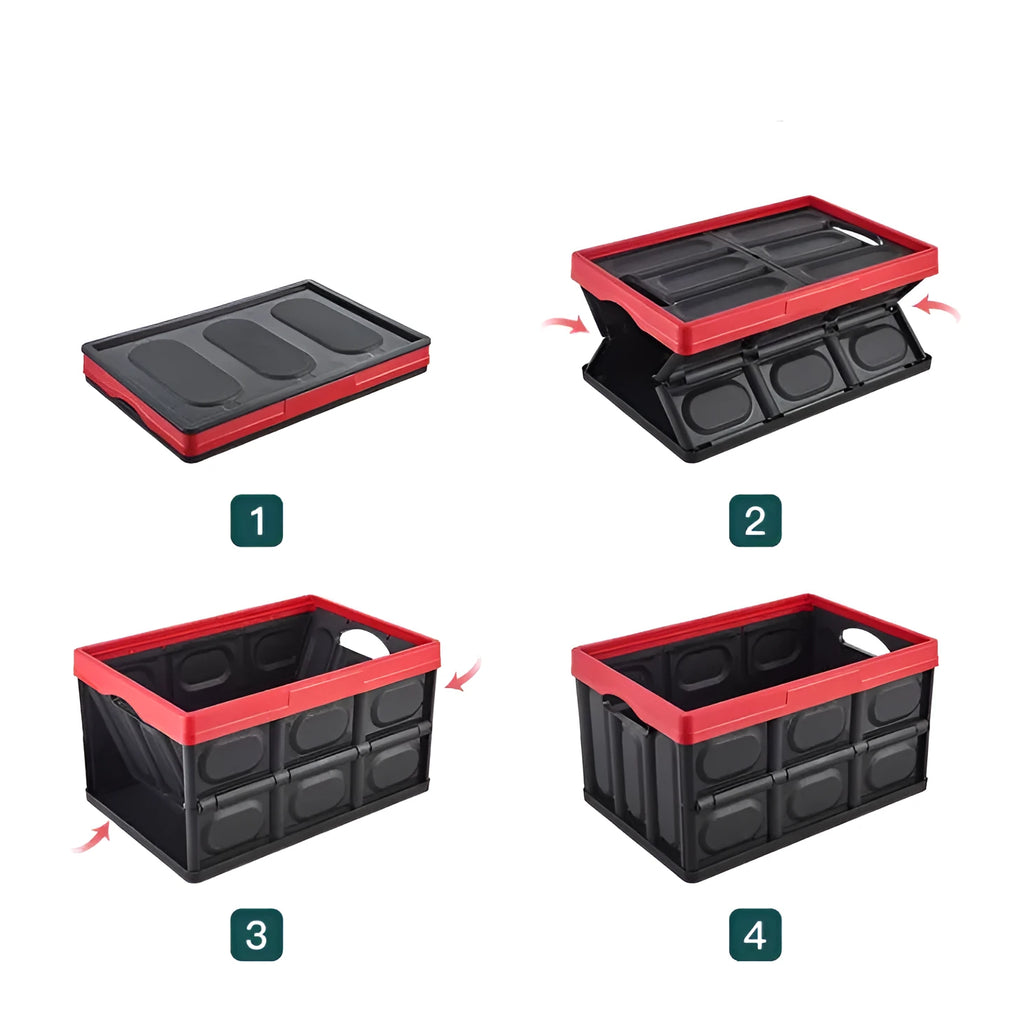 Collapsible non-woven fabric storage box 30L small size 43x30x23cm in black colour