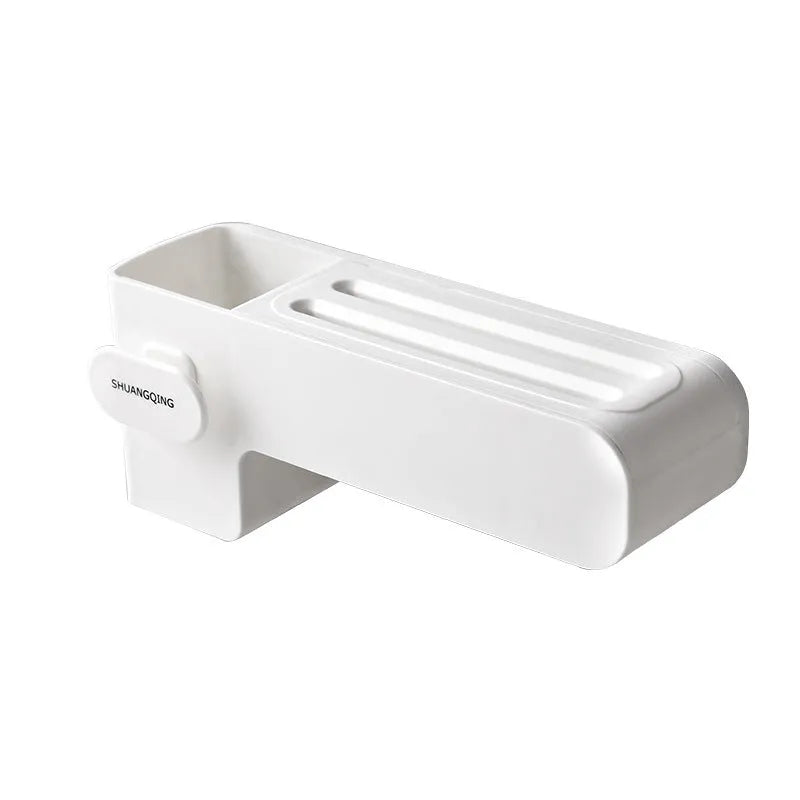 White plastic kitchen knife rack with 26cm height for countertop organisation