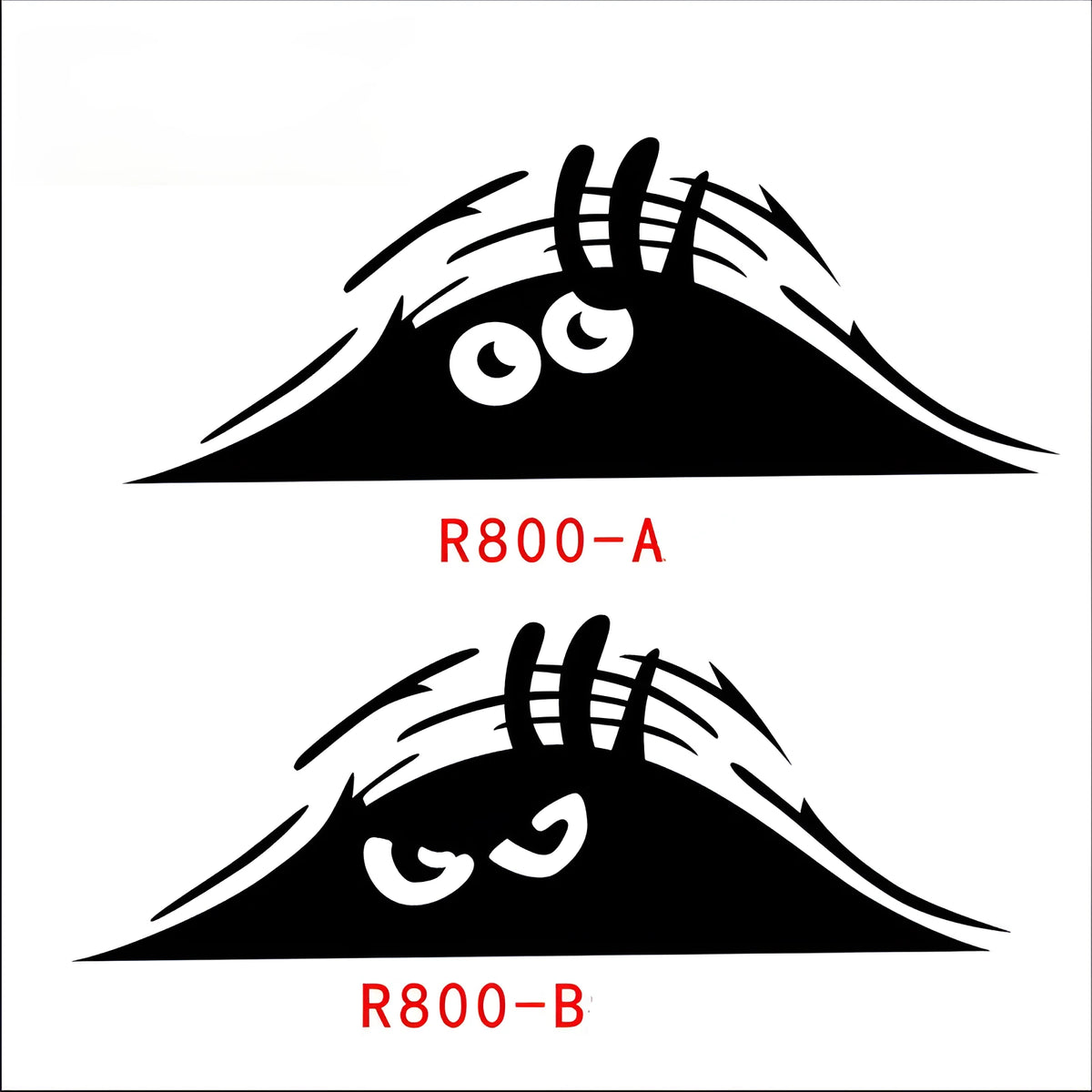 Sand Dune Monster reflective car sticker, 19x7cm PET self-adhesive body decal in black Type A or Type B