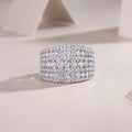 Ballet Of Time moissanite wedding ring set in platinum-plated S925 silver with gold colour option and gift box