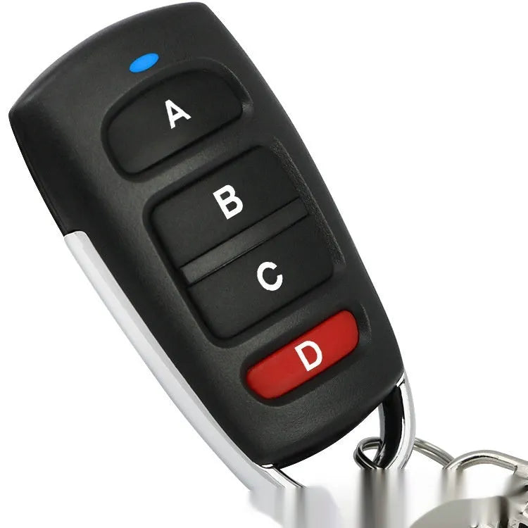 Clone remote control garage door key 433MHz with ABCD or unlock button, 65x35.8x16mm, 100m range