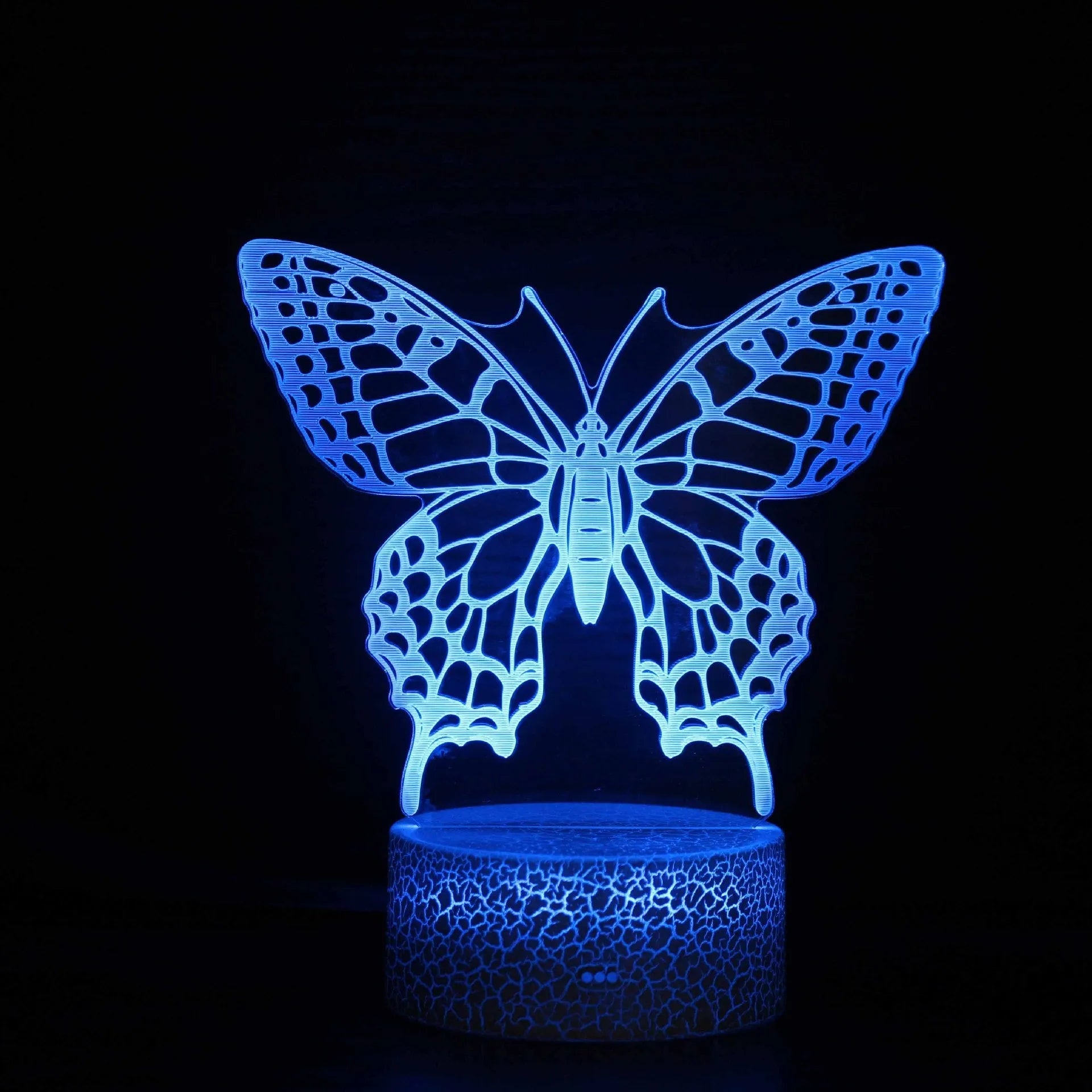 Colourful 3D night design USB table lamp with touch control on acrylic and ABS base.