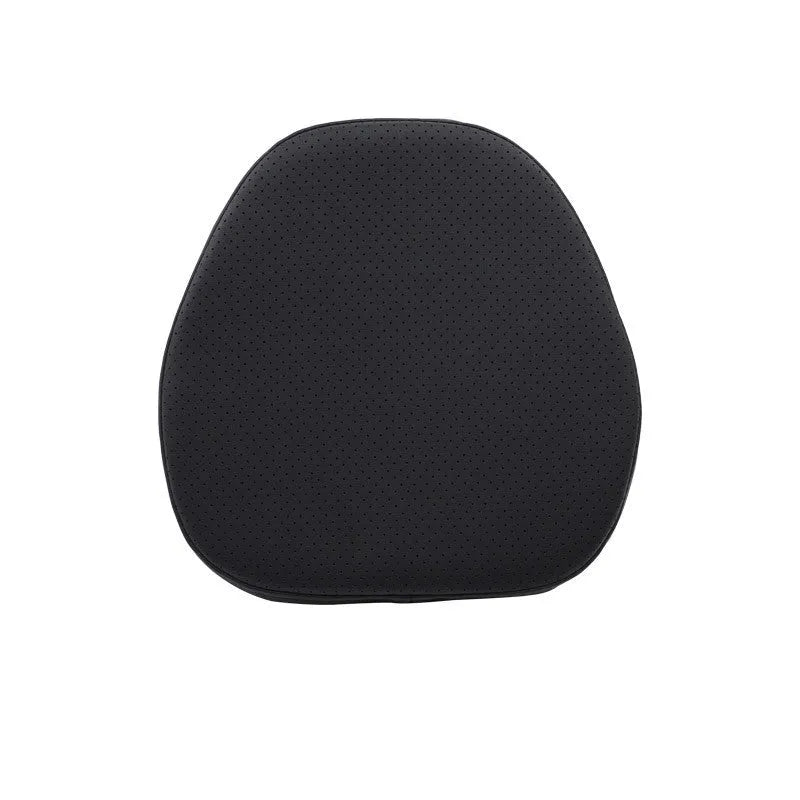Volvo car headrest, neck pillow, and lumbar support cushion set in a minimalist design on a car seat