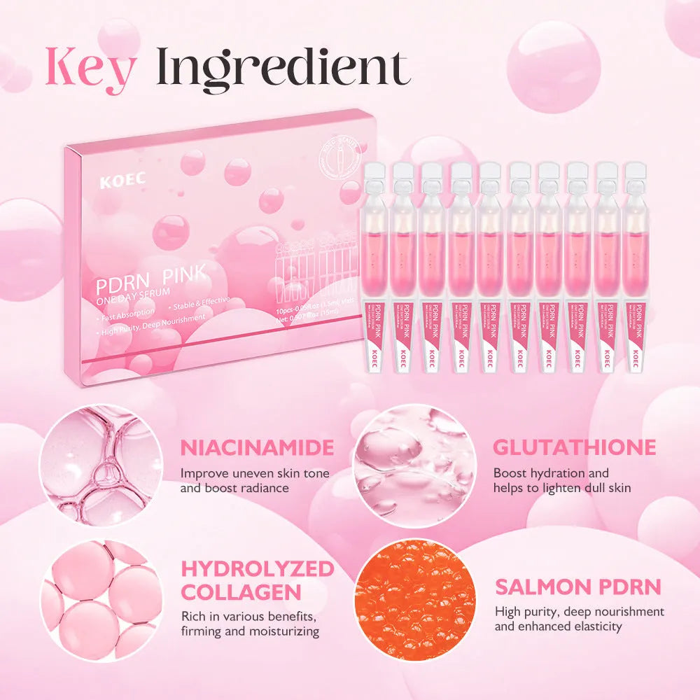 KOEC Powder Polypeptide 10-pack disposable latex essence sheets for moisturising.