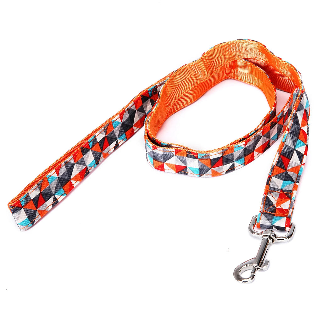 Black Christmas pet traction rope with plaid stripe pattern, 120cm imitation nylon extension strap
