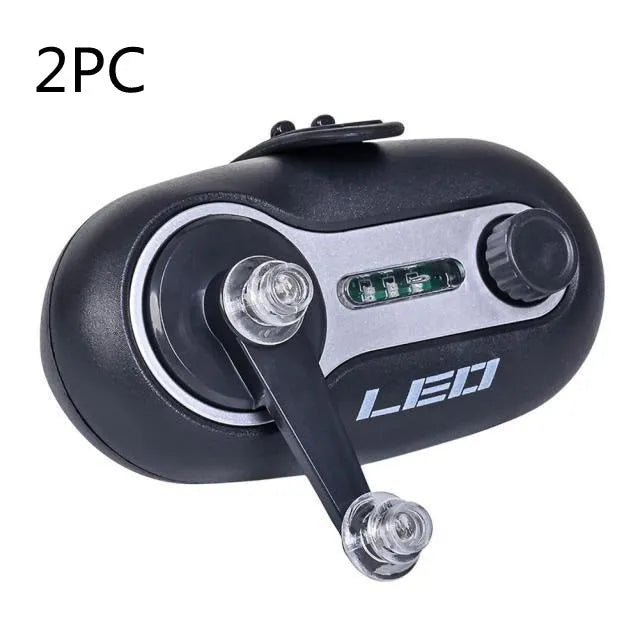 Fishing rod alarm with automatic night fishing signal induction lamp in blue or black colour options