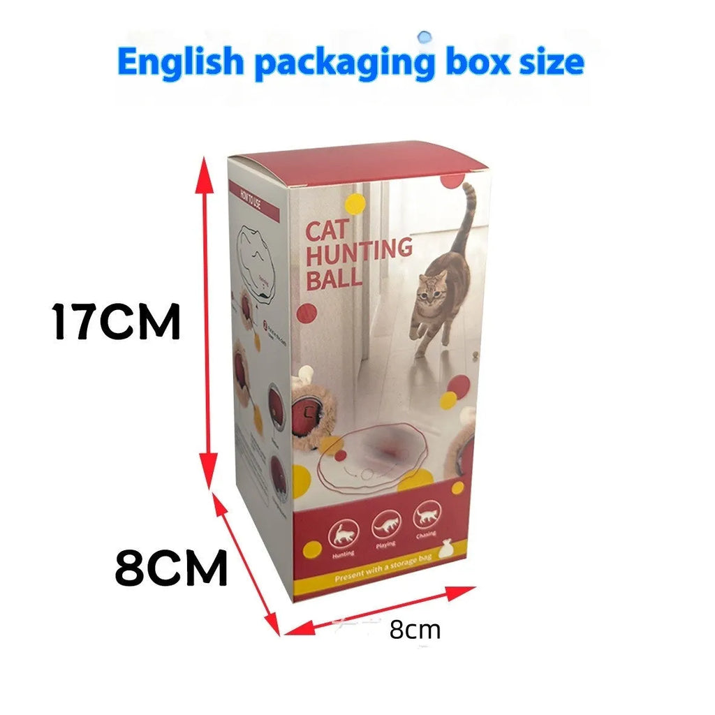 Cat self-hi ball three-piece set with round double-layer hunting cover, self-hi ball, and canvas storage bag in Amazon hot colour