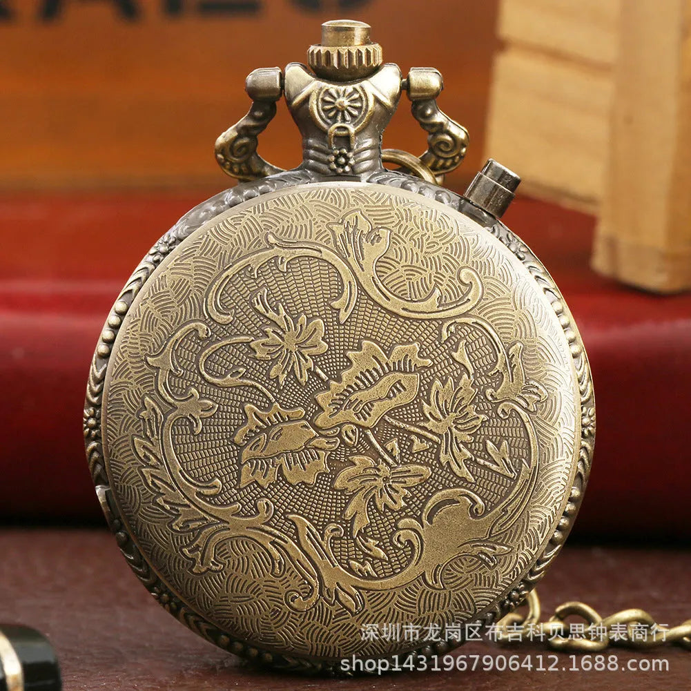 Retro LED motorcycle design pendant clock with 45mm dial, plastic mirror, alloy chain, in silver colour