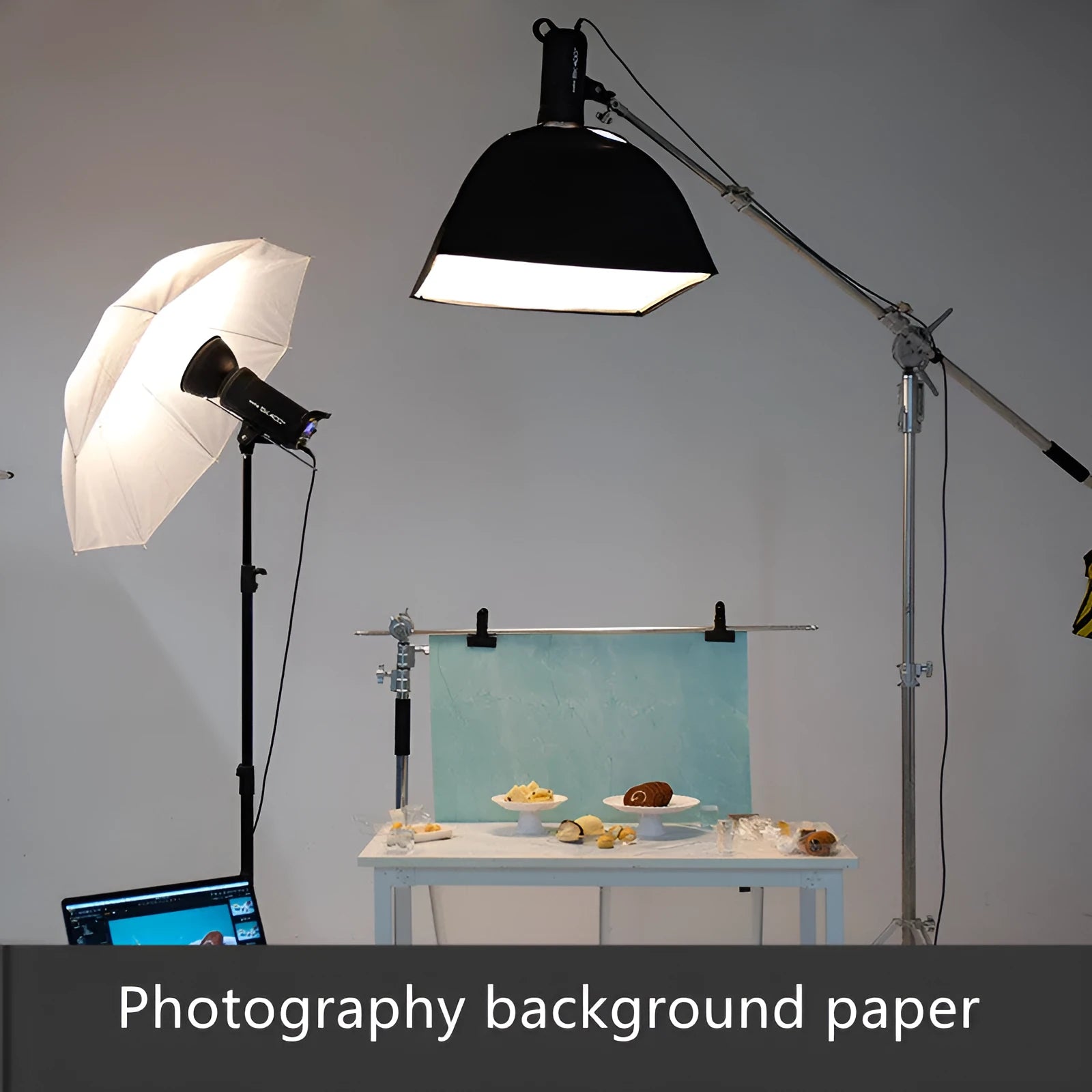 Double-sided marble cement pattern photography background paper in two size formats