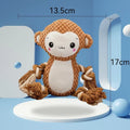 Lion and monkey plush squeaky dog toys bundle for medium to large breed dogs
