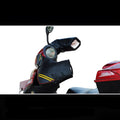 Cold-proof leather motorcycle bottle cover in Black for bending beam scooters and handlebars