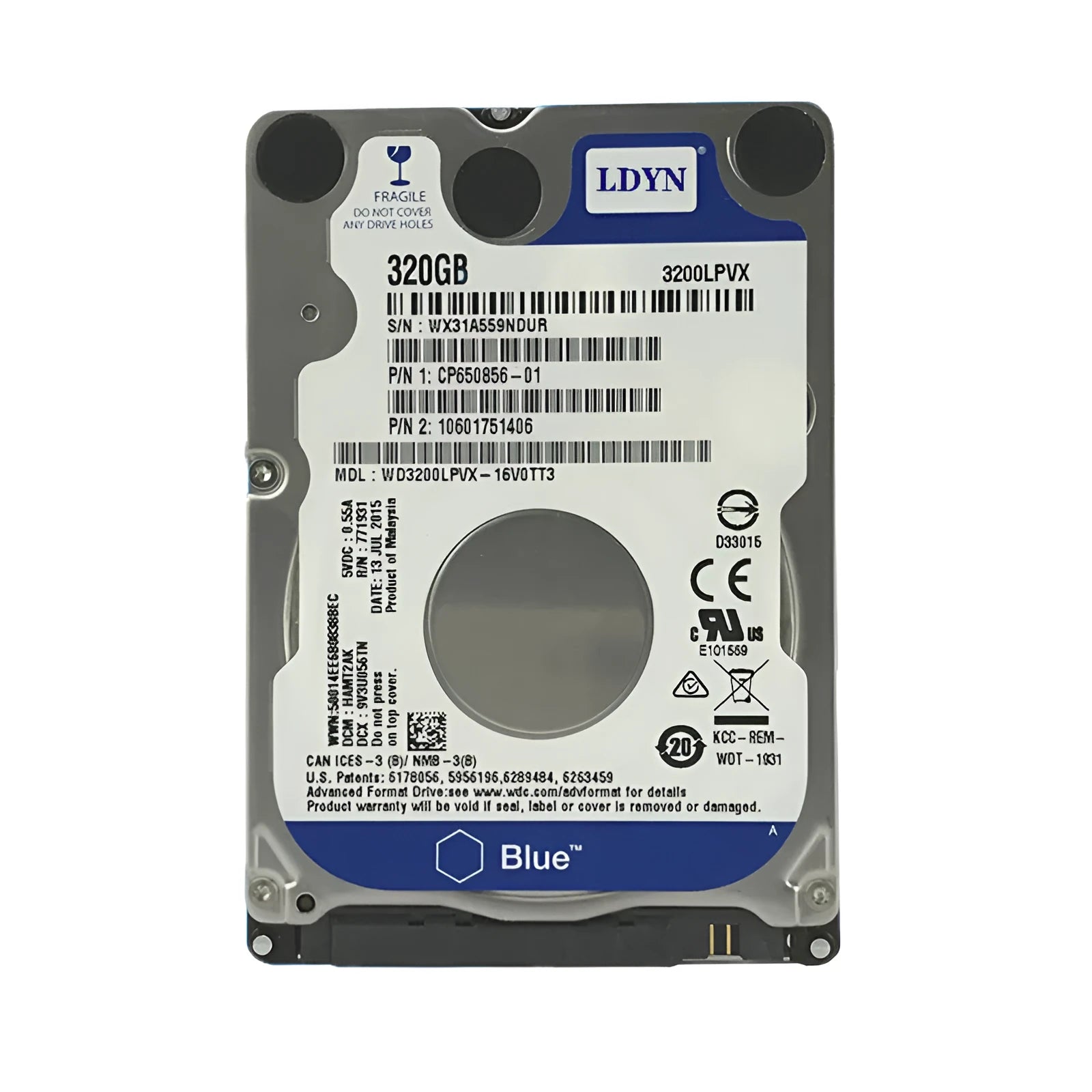 2.5 inch laptop SATA mechanical hard drive 5400 RPM 64MB cache