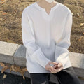 Plus size women's striped pullover tunic with loose draping fit in black, white or grey