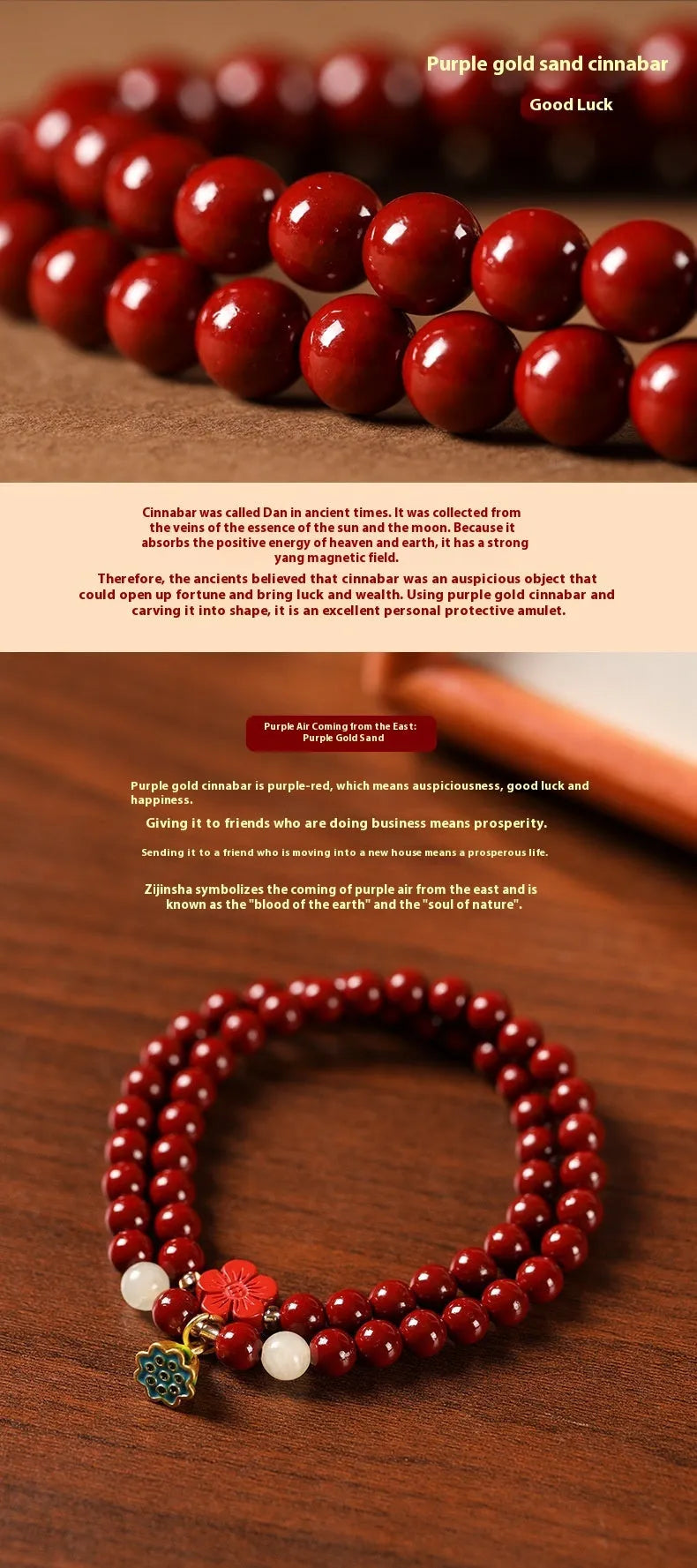 Purple Gold Sand women's bracelet with hand-woven 6mm beads and double circle design featuring Lotus seedpods