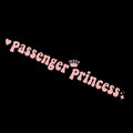 Passenger princess car rearview mirror sticker in black, white, laser, and pink colour options