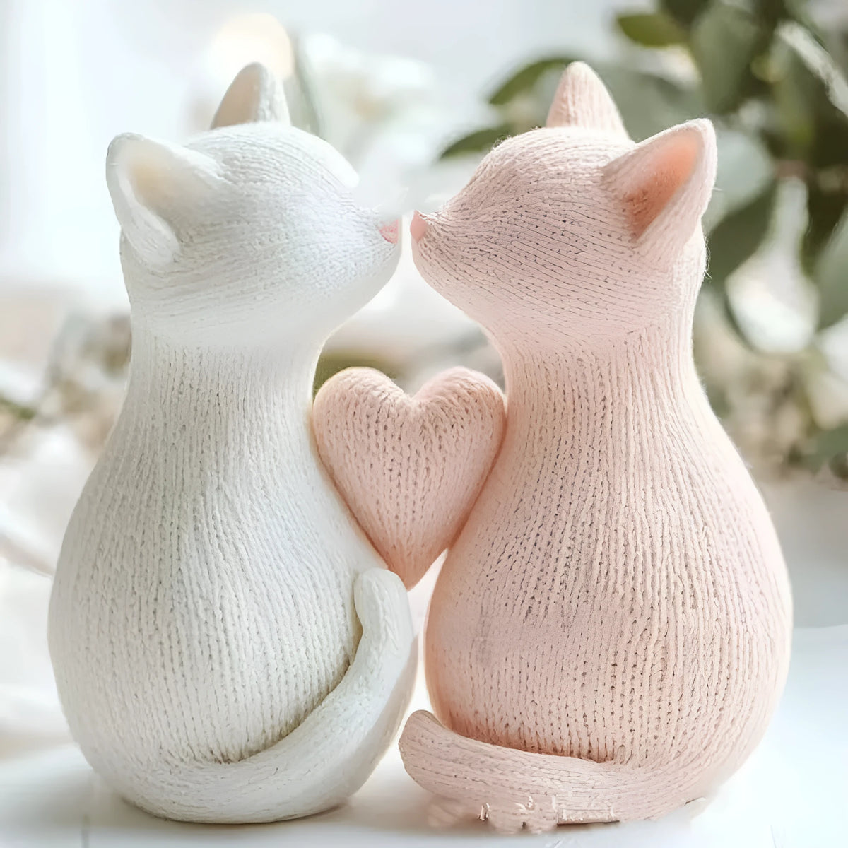 Knitted cat flowerpot decoration desktop ornament in Style 1, Style 2 or Style 3, 280g