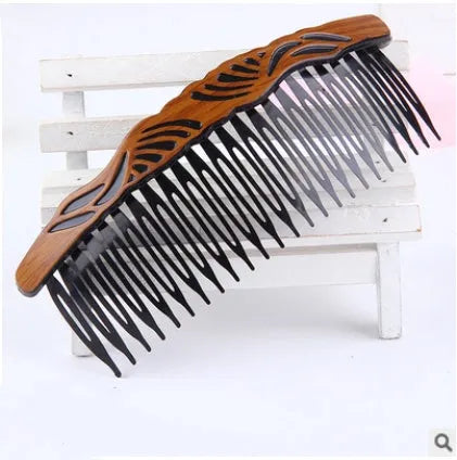 Fashion retro plastic resin hair comb in Korean style for women, available in multiple colours