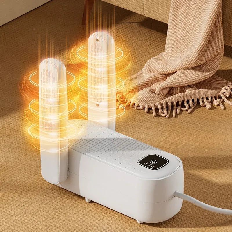 D4 black automatic shoe dryer machine with timer display and power cable